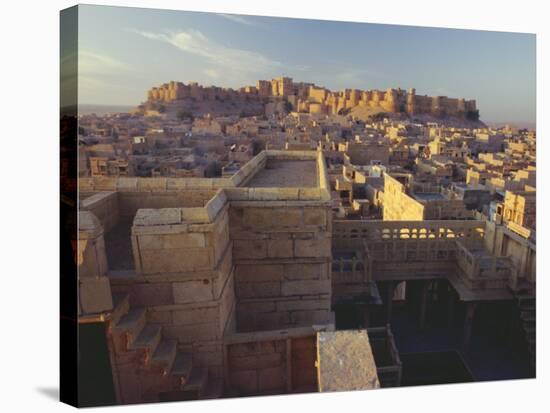 View of Jaisalmer Fort, Built in 1156 by Rawal Jaisal, Rajasthan, India-John Henry Claude Wilson-Stretched Canvas