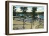 View of Jantzen Beach Swimming Pools - Portland, OR-Lantern Press-Framed Art Print