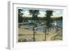 View of Jantzen Beach Swimming Pools - Portland, OR-Lantern Press-Framed Art Print