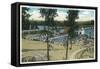 View of Jantzen Beach Swimming Pools - Portland, OR-Lantern Press-Framed Stretched Canvas