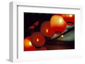 View of Japanese Lanterns, Dotombor, Osaka, Osaka Prefecture, Kinki Region, Honshu, Japan-Dallas and John Heaton-Framed Photographic Print