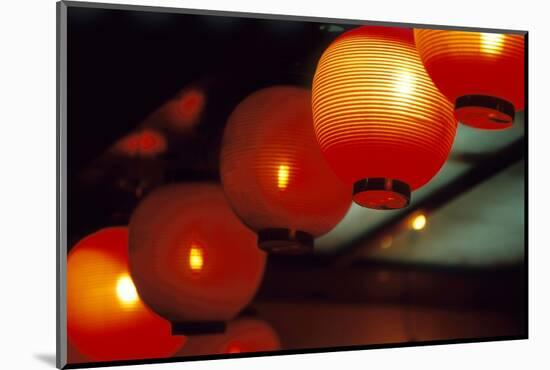 View of Japanese Lanterns, Dotombor, Osaka, Osaka Prefecture, Kinki Region, Honshu, Japan-Dallas and John Heaton-Mounted Photographic Print