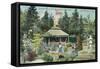 View of Japanese Tea Garden - San Francisco, CA-Lantern Press-Framed Stretched Canvas