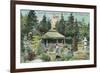 View of Japanese Tea Garden - San Francisco, CA-Lantern Press-Framed Art Print