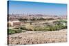 View of Jerusalem and the Dome of the Rock from the Mount of Olives, Jerusalem, Israel, Middle East-Alexandre Rotenberg-Stretched Canvas