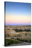 View of Jerusalem from the Mount of Olives, Jerusalem, Israel, Middle East-Neil Farrin-Stretched Canvas