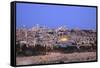 View of Jerusalem from the Mount of Olives, Jerusalem, Israel, Middle East-Neil Farrin-Framed Stretched Canvas