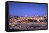 View of Jerusalem from the Mount of Olives, Jerusalem, Israel, Middle East-Neil Farrin-Framed Stretched Canvas