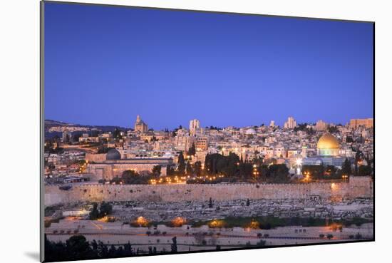 View of Jerusalem from the Mount of Olives, Jerusalem, Israel, Middle East-Neil Farrin-Mounted Photographic Print