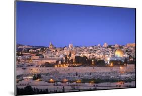 View of Jerusalem from the Mount of Olives, Jerusalem, Israel, Middle East-Neil Farrin-Mounted Photographic Print