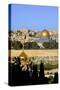 View of Jerusalem from the Mount of Olives, Jerusalem, Israel, Middle East-Neil Farrin-Stretched Canvas