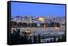 View of Jerusalem from the Mount of Olives, Jerusalem, Israel, Middle East-Neil Farrin-Framed Stretched Canvas