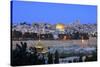 View of Jerusalem from the Mount of Olives, Jerusalem, Israel, Middle East-Neil Farrin-Stretched Canvas