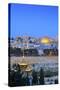 View of Jerusalem from the Mount of Olives, Jerusalem, Israel, Middle East-Neil Farrin-Stretched Canvas