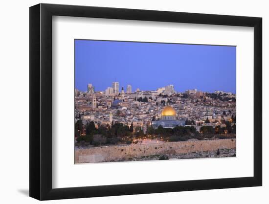 View of Jerusalem from the Mount of Olives, Jerusalem, Israel, Middle East-Neil Farrin-Framed Photographic Print