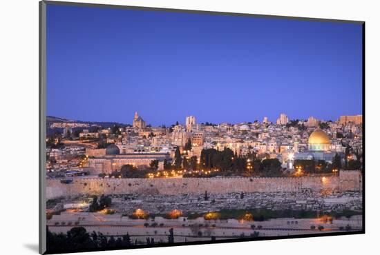 View of Jerusalem from the Mount of Olives, Jerusalem, Israel, Middle East-Neil Farrin-Mounted Photographic Print