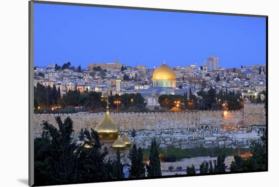 View of Jerusalem from the Mount of Olives, Jerusalem, Israel, Middle East-Neil Farrin-Mounted Photographic Print