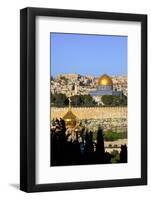 View of Jerusalem from the Mount of Olives, Jerusalem, Israel, Middle East-Neil Farrin-Framed Photographic Print