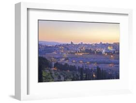 View of Jerusalem from the Mount of Olives, Jerusalem, Israel, Middle East-Neil Farrin-Framed Photographic Print