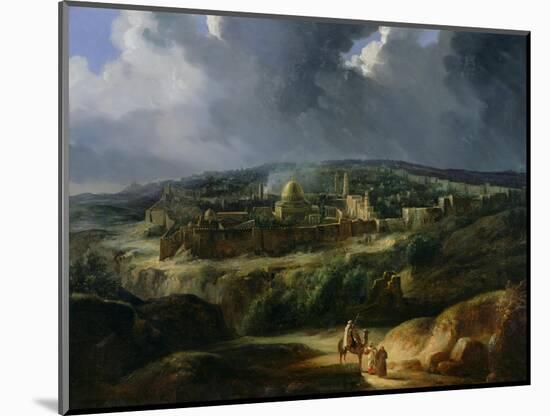 View of Jerusalem from the Valley of Jehoshaphat, 1825-Auguste Forbin-Mounted Giclee Print