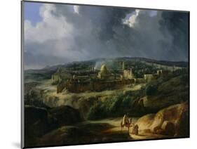 View of Jerusalem from the Valley of Jehoshaphat, 1825-Auguste Forbin-Mounted Giclee Print