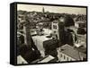 View of Jerusalem Showing Church of Holy Sepulchre in Foreground-null-Framed Stretched Canvas