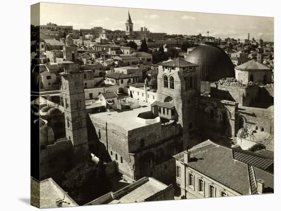 View of Jerusalem Showing Church of Holy Sepulchre in Foreground-null-Stretched Canvas
