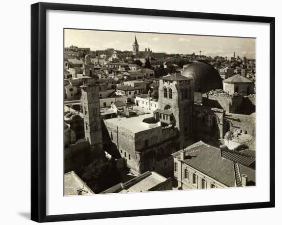 View of Jerusalem Showing Church of Holy Sepulchre in Foreground-null-Framed Photographic Print