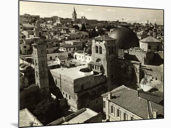 View of Jerusalem Showing Church of Holy Sepulchre in Foreground-null-Mounted Photographic Print