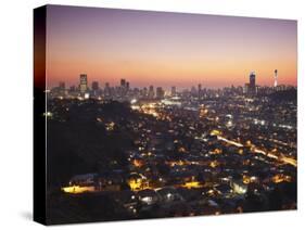 View of Johannesburg Skyline at Sunset, Gauteng, South Africa-Ian Trower-Stretched Canvas