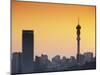 View of Johannesburg Skyline at Sunset, Gauteng, South Africa-Ian Trower-Mounted Premium Photographic Print