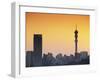 View of Johannesburg Skyline at Sunset, Gauteng, South Africa-Ian Trower-Framed Photographic Print