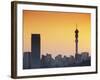 View of Johannesburg Skyline at Sunset, Gauteng, South Africa-Ian Trower-Framed Photographic Print