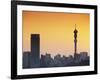 View of Johannesburg Skyline at Sunset, Gauteng, South Africa-Ian Trower-Framed Photographic Print
