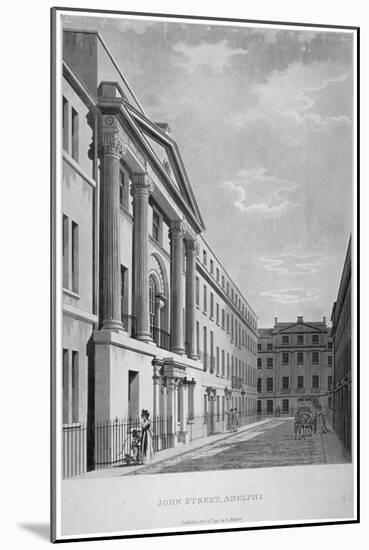 View of John Adam Street, Westminster, London, 1795-null-Mounted Giclee Print