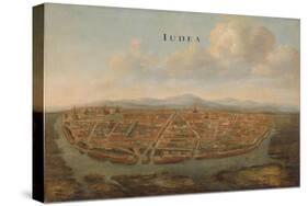 View of Judea, the capital of Siam, c.1662-3-Johannes Vinckeboons-Stretched Canvas