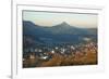 View of Jungingen and Hohenzollern Castle, Swabian Alb, Baden-Wurttemberg, Germany, Europe-Jochen Schlenker-Framed Photographic Print