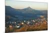 View of Jungingen and Hohenzollern Castle, Swabian Alb, Baden-Wurttemberg, Germany, Europe-Jochen Schlenker-Mounted Photographic Print