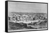 View of Kano, Nigeria, from 'Travels and Discoveries in North and Central Africa' by Heinrich Barth-Dieudonne Auguste Lancelot-Framed Stretched Canvas