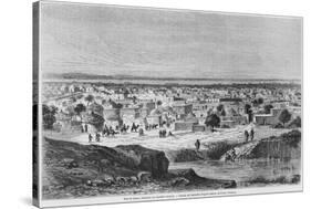 View of Kano, Nigeria, from 'Travels and Discoveries in North and Central Africa' by Heinrich Barth-Dieudonne Auguste Lancelot-Stretched Canvas