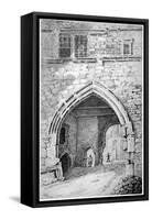 View of King John's Gate in the Abbey of St Saviour, Bermondsey, London, 1807-George Shepherd-Framed Stretched Canvas