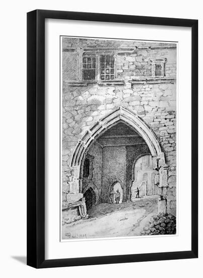 View of King John's Gate in the Abbey of St Saviour, Bermondsey, London, 1807-George Shepherd-Framed Giclee Print