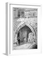 View of King John's Gate in the Abbey of St Saviour, Bermondsey, London, 1807-George Shepherd-Framed Giclee Print