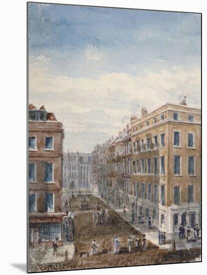 View of King Street, Looking North from Cheapside to the Guildhall, City of London, 1840-Thomas Hosmer Shepherd-Mounted Giclee Print