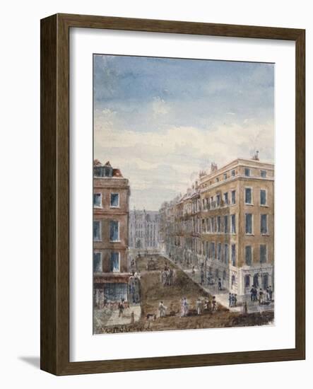View of King Street, Looking North from Cheapside to the Guildhall, City of London, 1840-Thomas Hosmer Shepherd-Framed Giclee Print