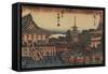 View of Kinryuzan Temple in Asakusa, C. 1841-Utagawa Hiroshige-Framed Stretched Canvas