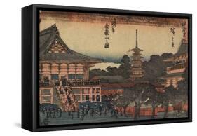 View of Kinryuzan Temple in Asakusa, C. 1841-Utagawa Hiroshige-Framed Stretched Canvas