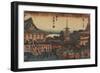 View of Kinryuzan Temple in Asakusa, C. 1841-Utagawa Hiroshige-Framed Giclee Print