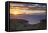 View of Kirita Bay and Firth of Thames at Sunset-Ian-Framed Stretched Canvas