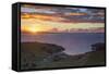 View of Kirita Bay and Firth of Thames at Sunset-Ian-Framed Stretched Canvas